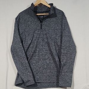 01.ALGO Men's Dark Heather Gray Quarter-Zip Pullover Sweatshirt Size XL‎